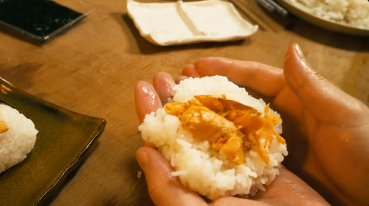 Salmon Onigiri and Nagaimo Miso Soup